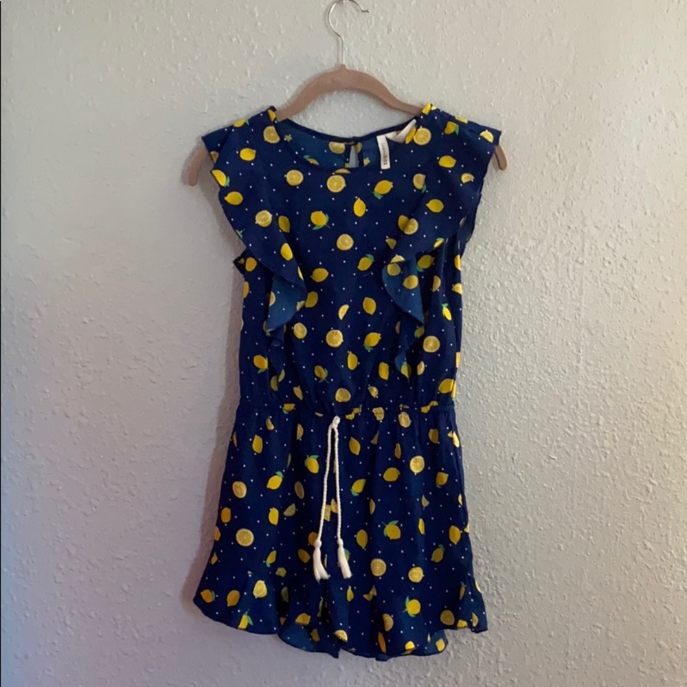 A blue romper with lemons 🍋